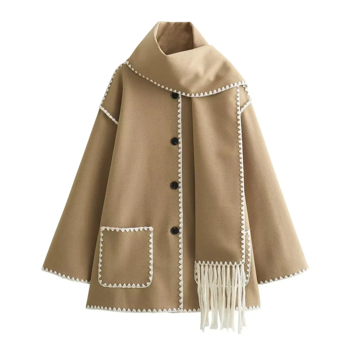 Atelier Élégance™ | Manteau écharpe Emma