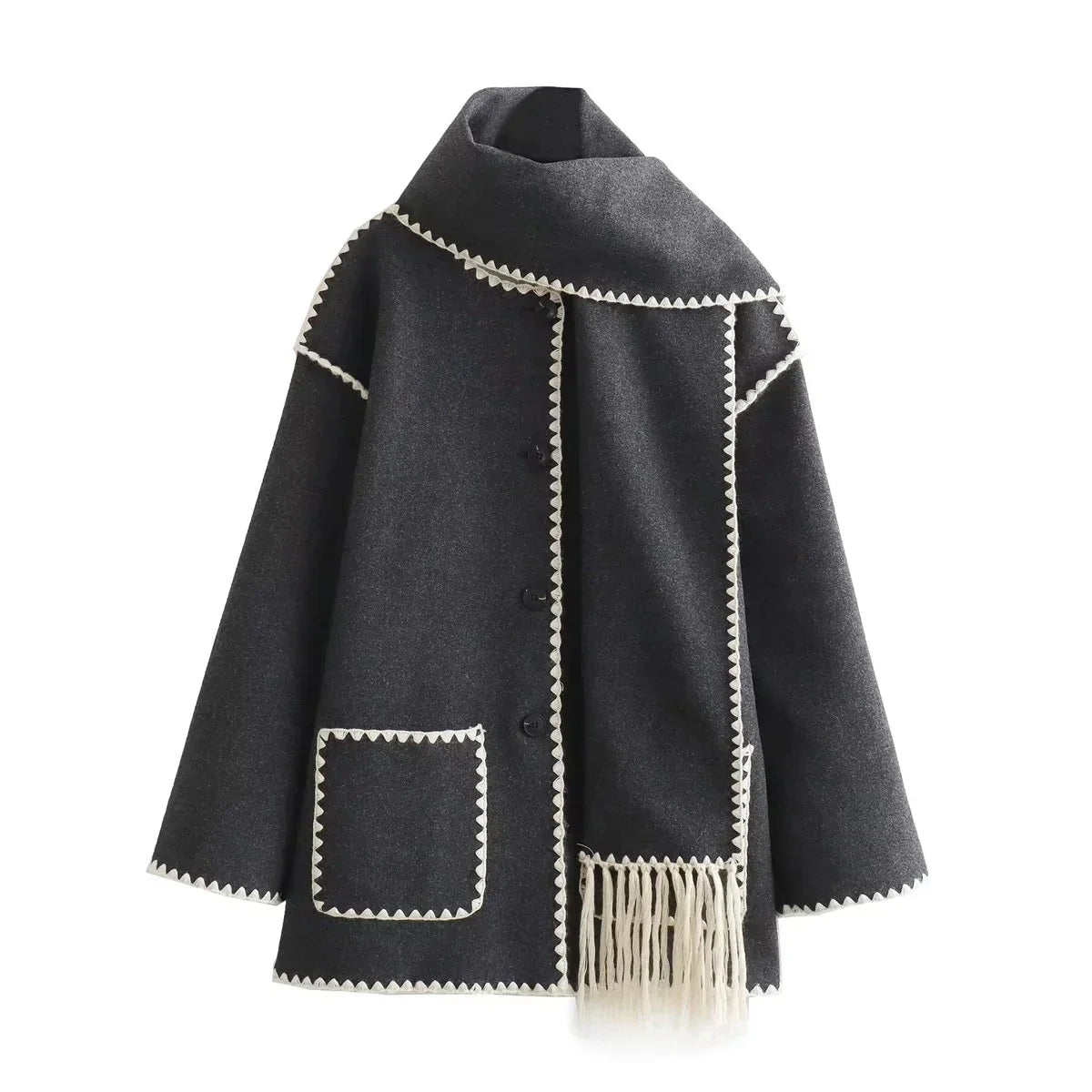 Atelier Élégance™ | Manteau écharpe Emma