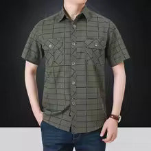 Lenoir™ | Chemise élégante à manches courtes à carreaux