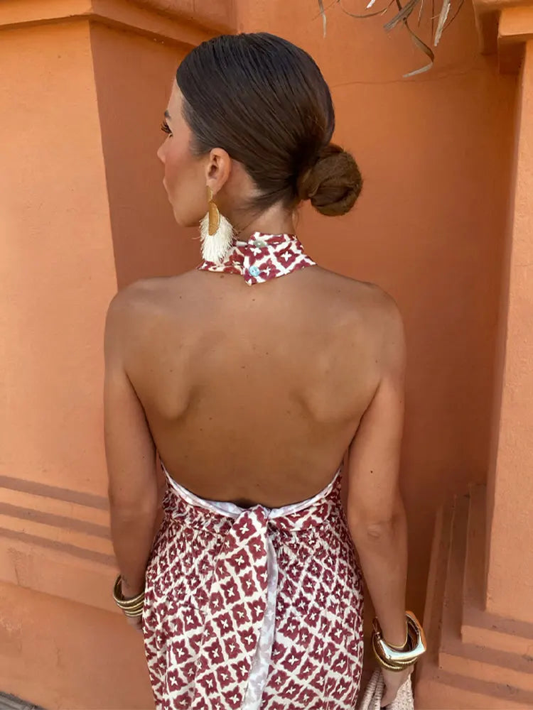 Atelier Élégance™ | Ensemble à col halter au look de fleurs du désert