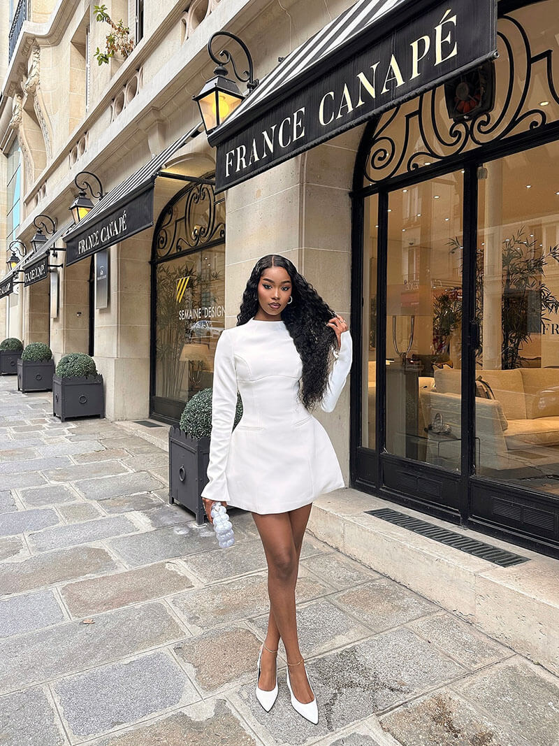Atelier Élégance™ | Robe Mini en Coton – Élégance et Confort