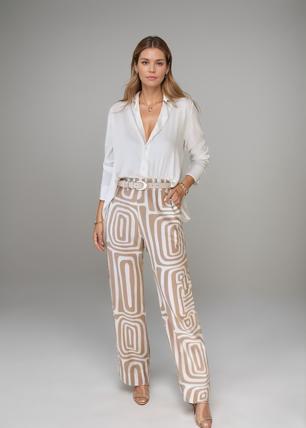 Atelier Élégance™ | Ensemble Retro-Chic avec Pantalon Large