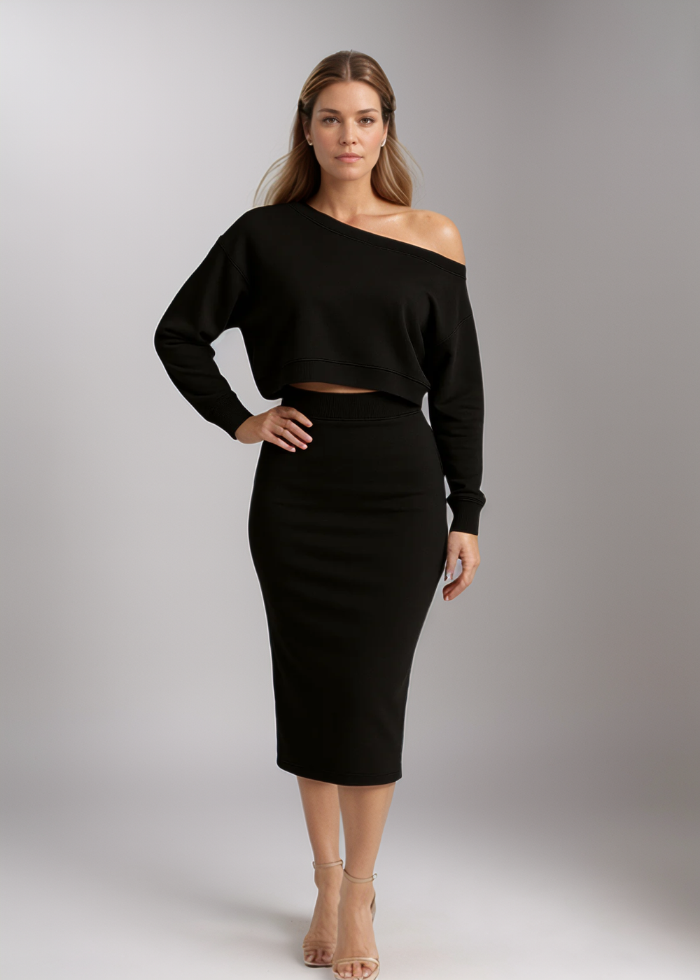 Atelier Élégance™ | Ensemble Deux-Pièces Off-Shoulder