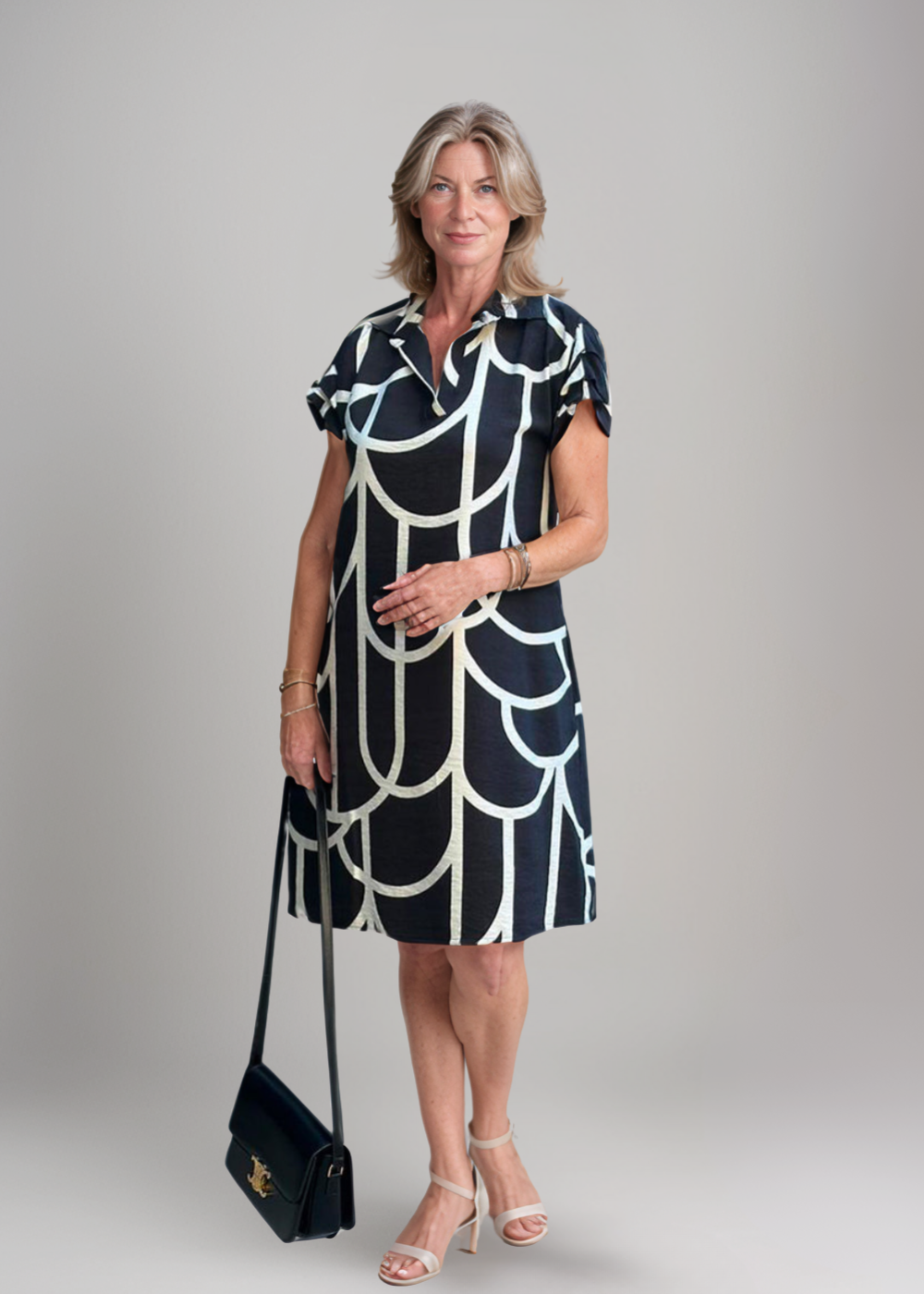 Atelier Élégance™ | Robe polo avec imprimé graphique