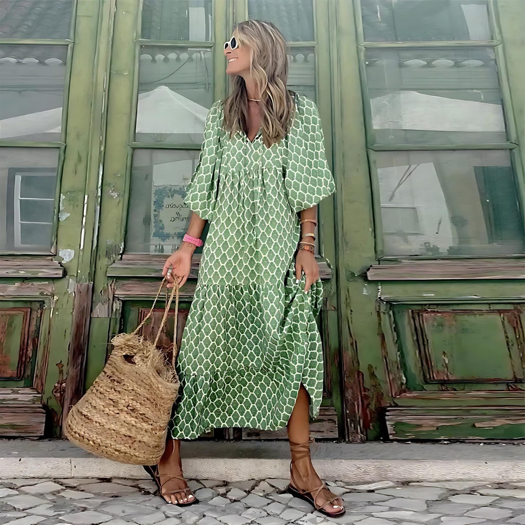 Atelier Élégance™ | Robe fluide avec imprimé de roses