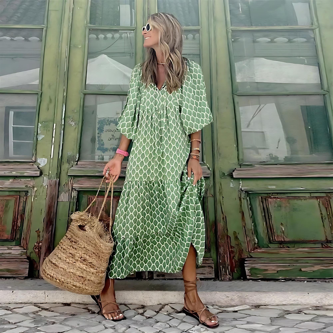 Atelier Élégance™ | Robe fluide avec imprimé de roses