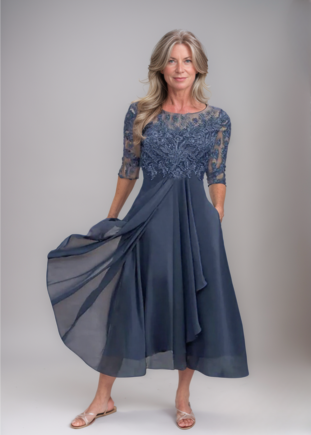 Atelier Élégance™ | Robe en Chiffon Élégante