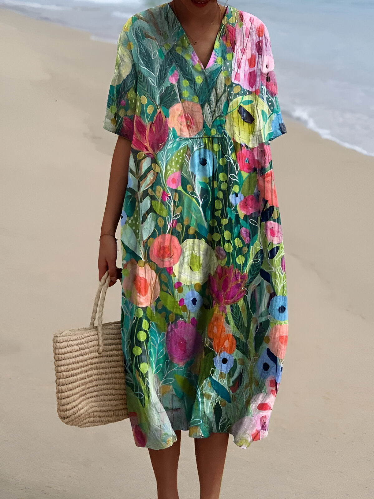 Atelier Élégance™ | Arelle robe Imprimée Brise d’Été