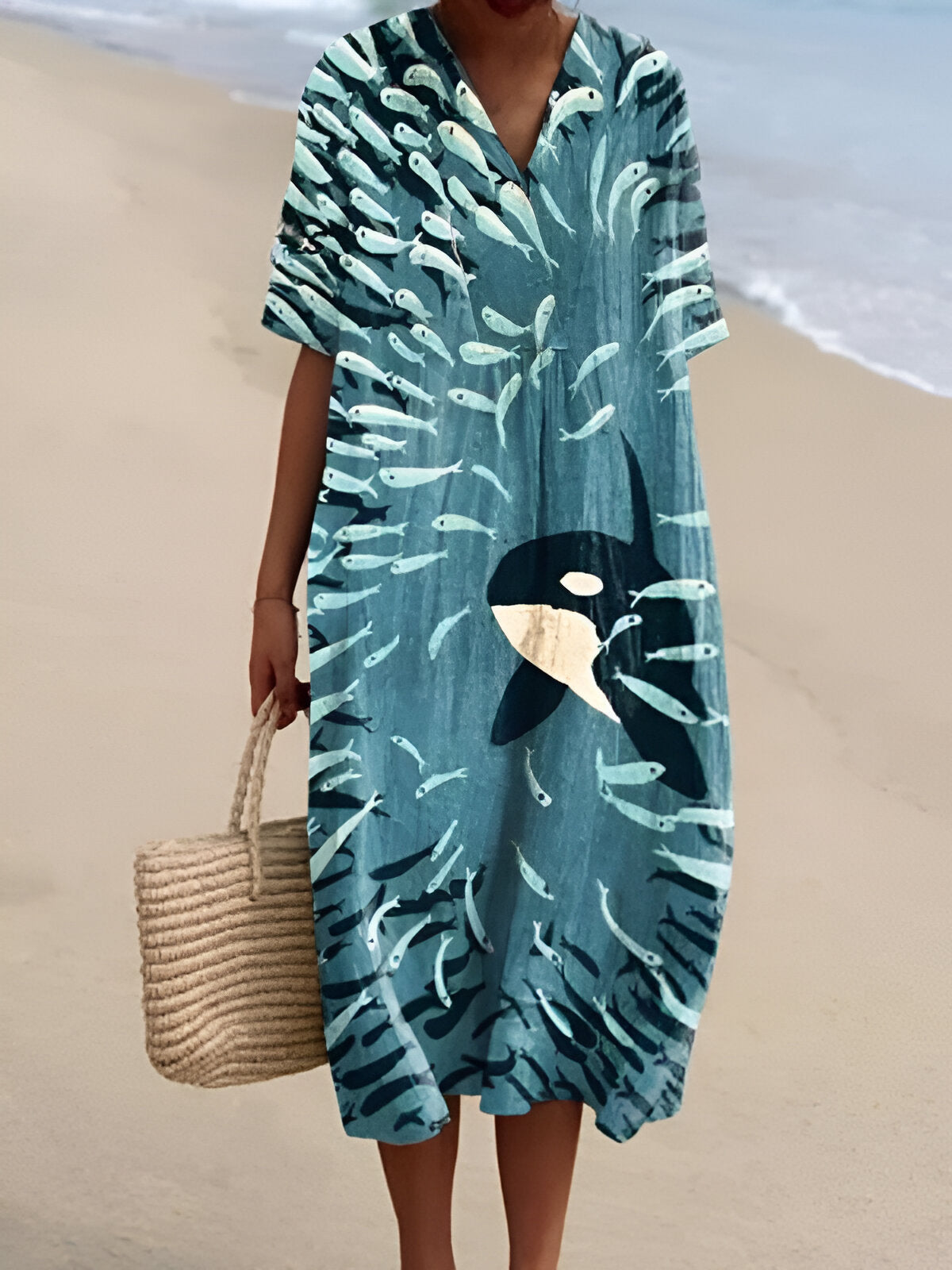 Atelier Élégance™ | Beau robe Imprimée Brise d’Été