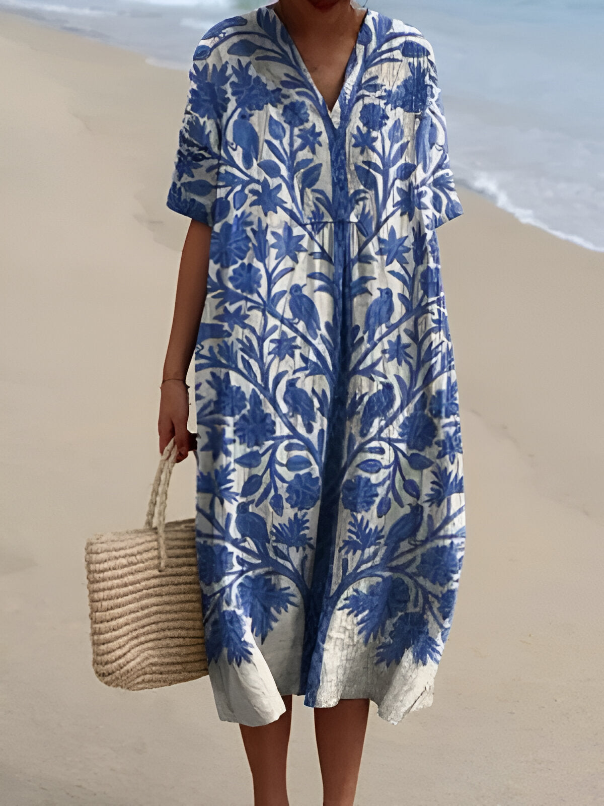 Atelier Élégance™ | Fenna robe Imprimée Brise d’Été