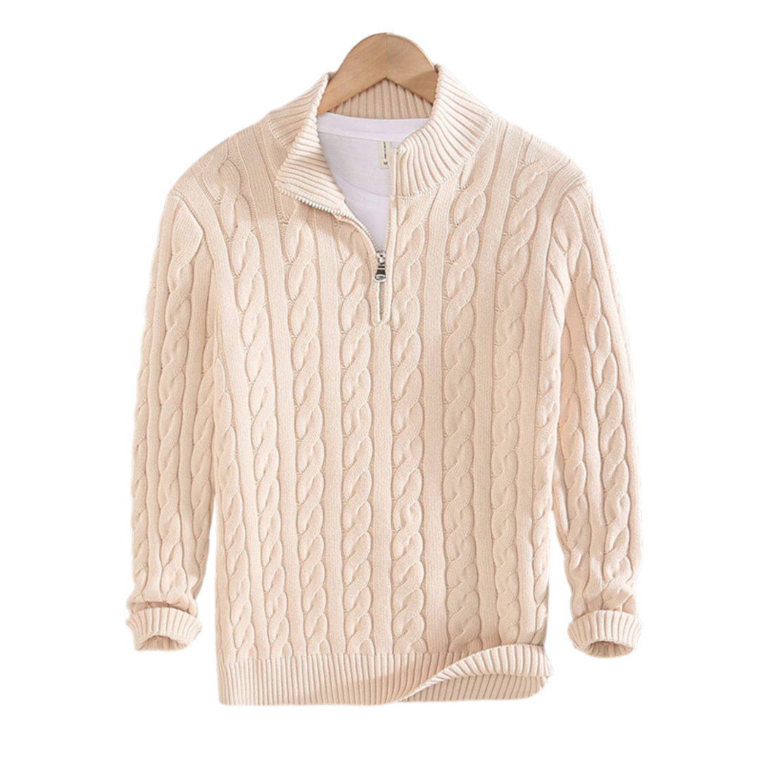 Atelier Élégance™ | Pull demi-zippé