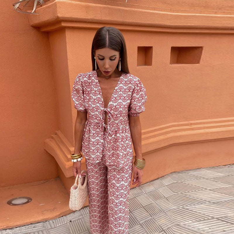 Atelier Élégance™ | Ensemble à manches bouffantes et détail à nouer