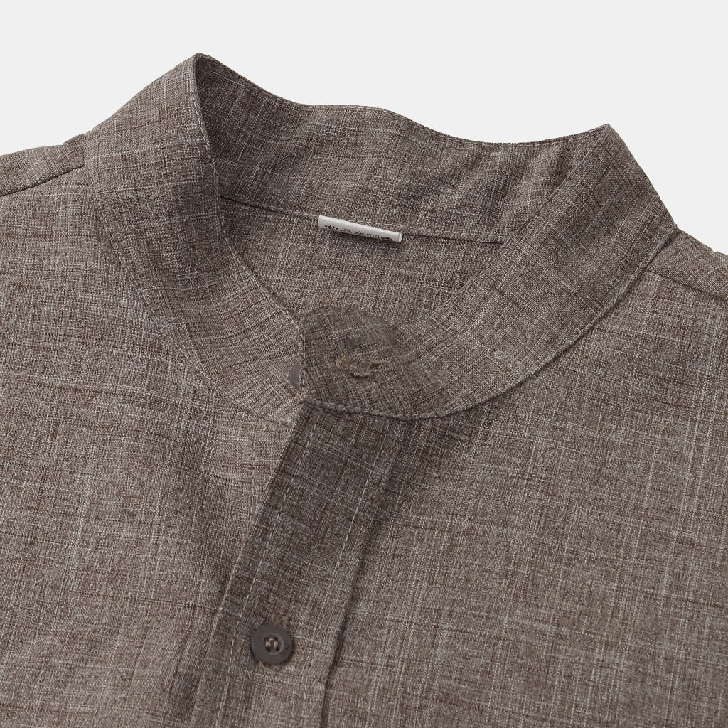 Lenoir™ | Chemise en coton unie avec boutons