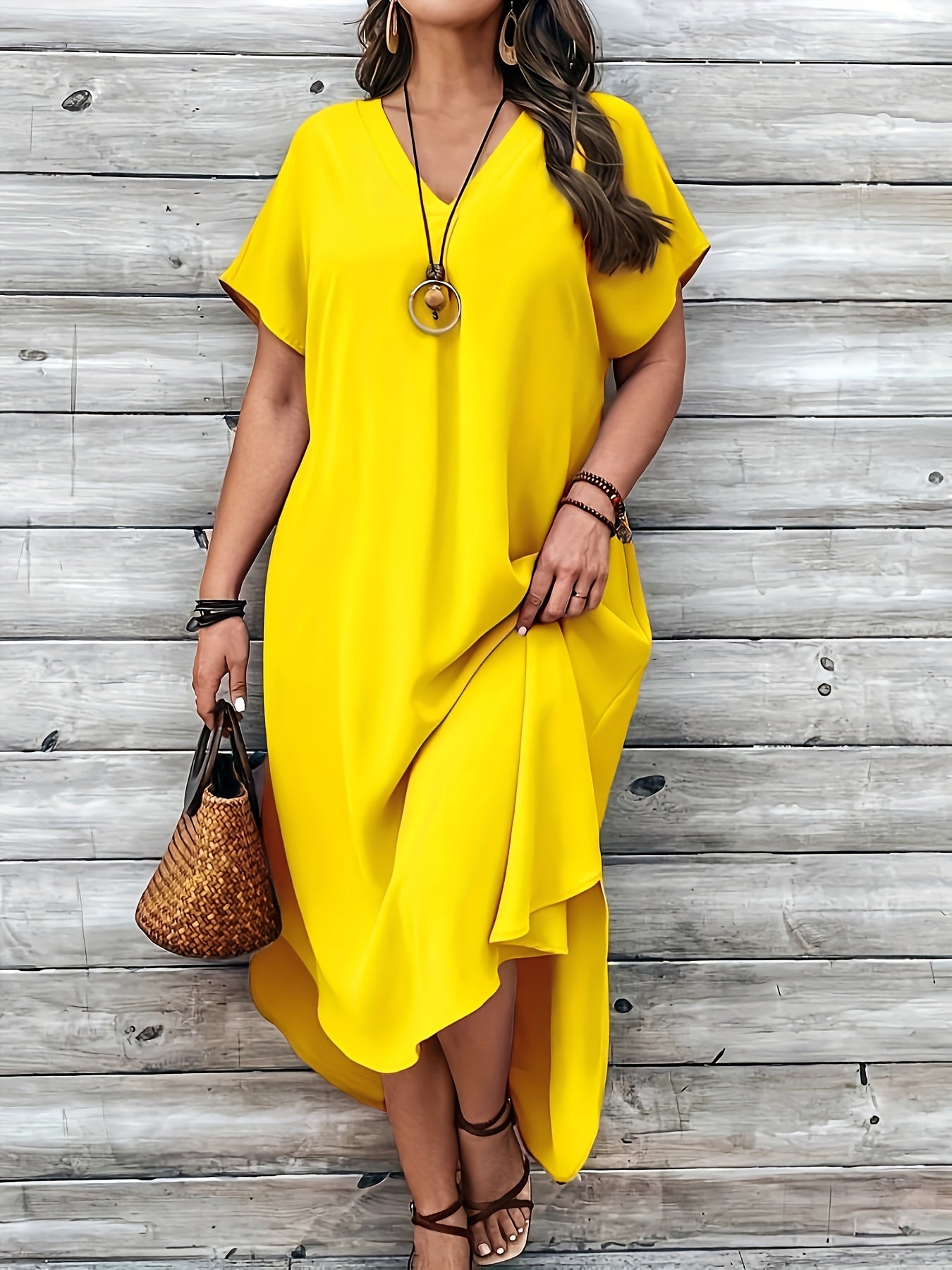 Atelier Élégance™ | Hailey Robe col en V taille plus