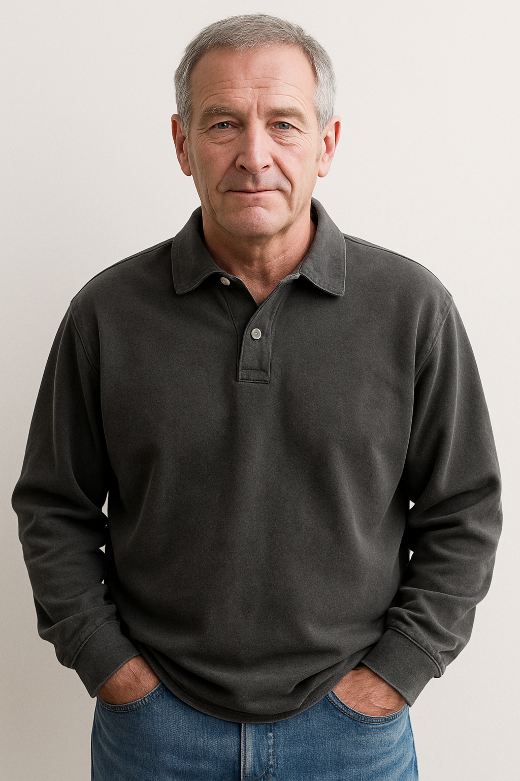 Atelier Élégance™ |  Polo vintage à manches longues