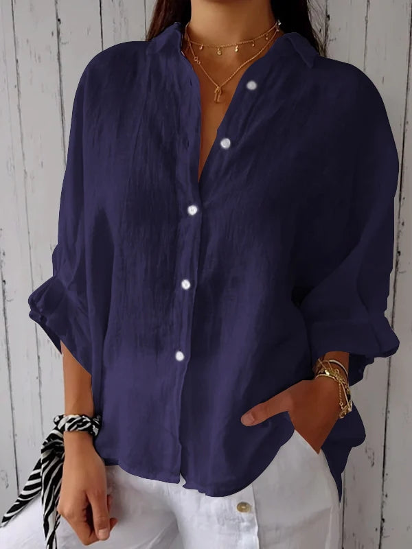 Atelier Élégance™ | Chemise Coton et Lin à Nouer dans le Dos