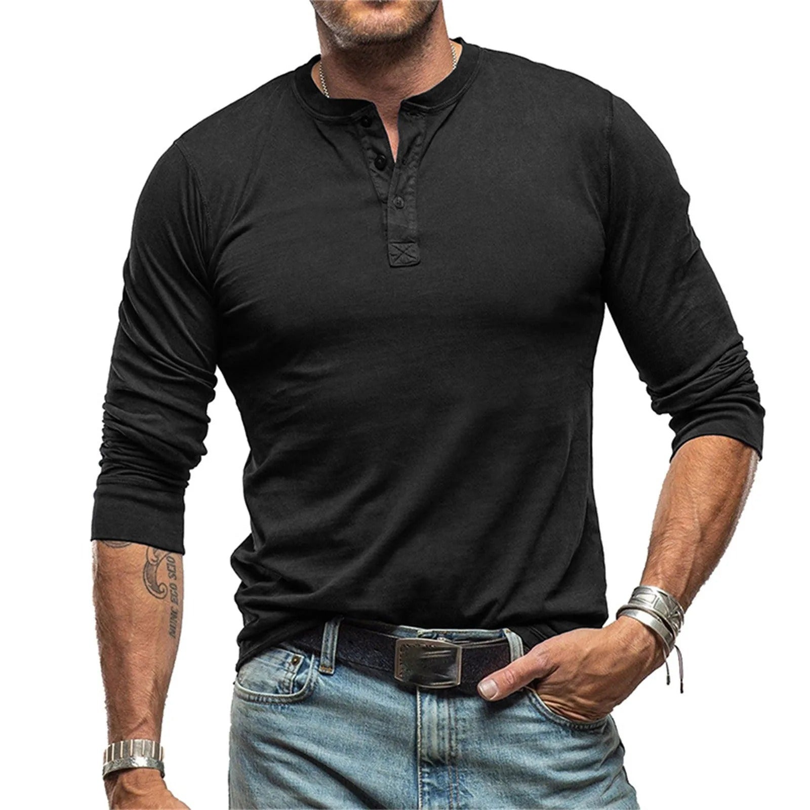Lenoir™ - Chemise vintage à manches longues