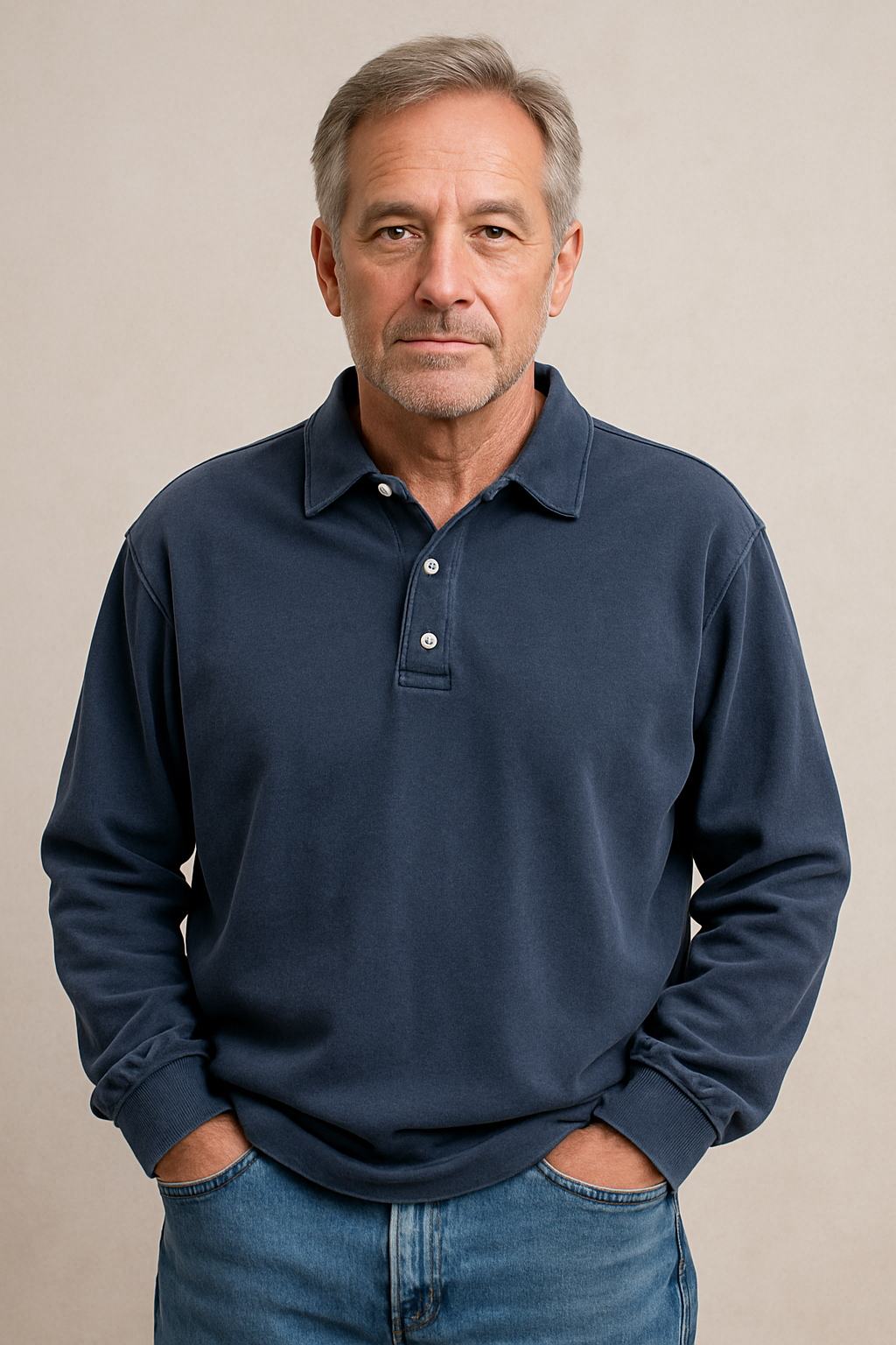 Atelier Élégance™ |  Polo vintage à manches longues