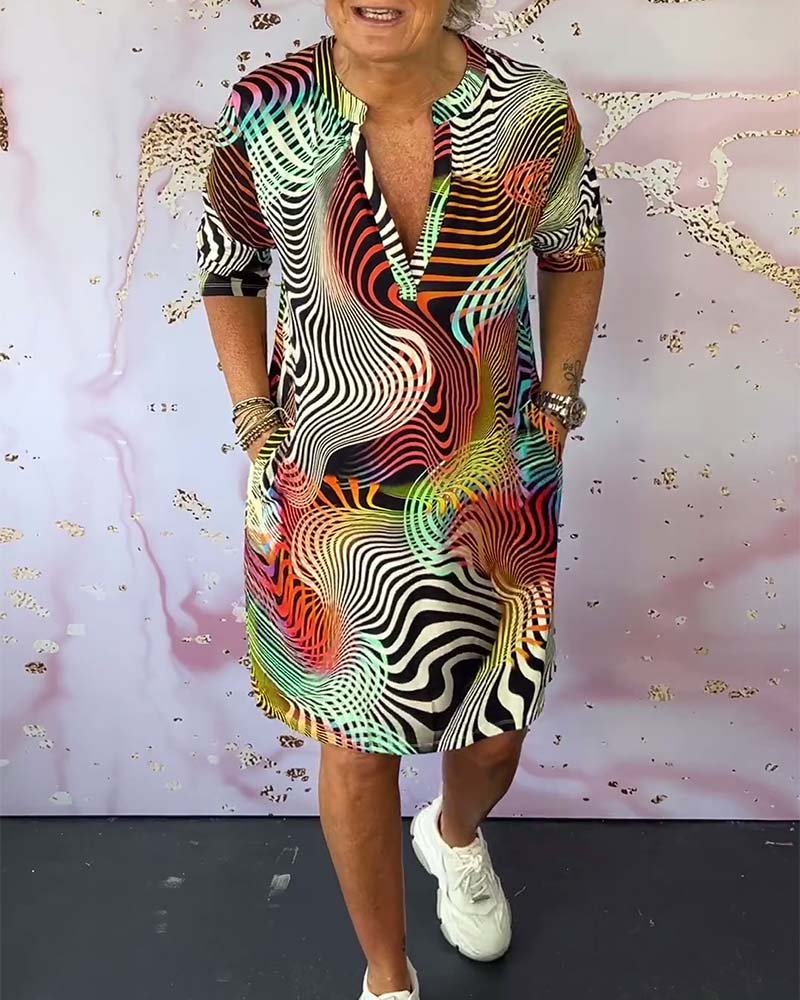 Atelier Élégance™ | Robe à illusion optique et coupe T-shirt