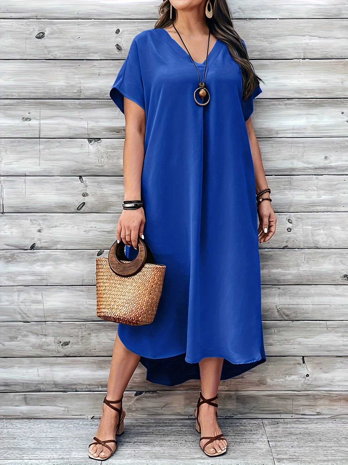 Atelier Élégance™ | Hailey Robe col en V taille plus