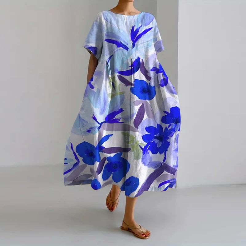 Atelier Élégance™ | Valentina Robe d'Été Fleurie avec Coupe Flatteuse et Liberté de Mouvement