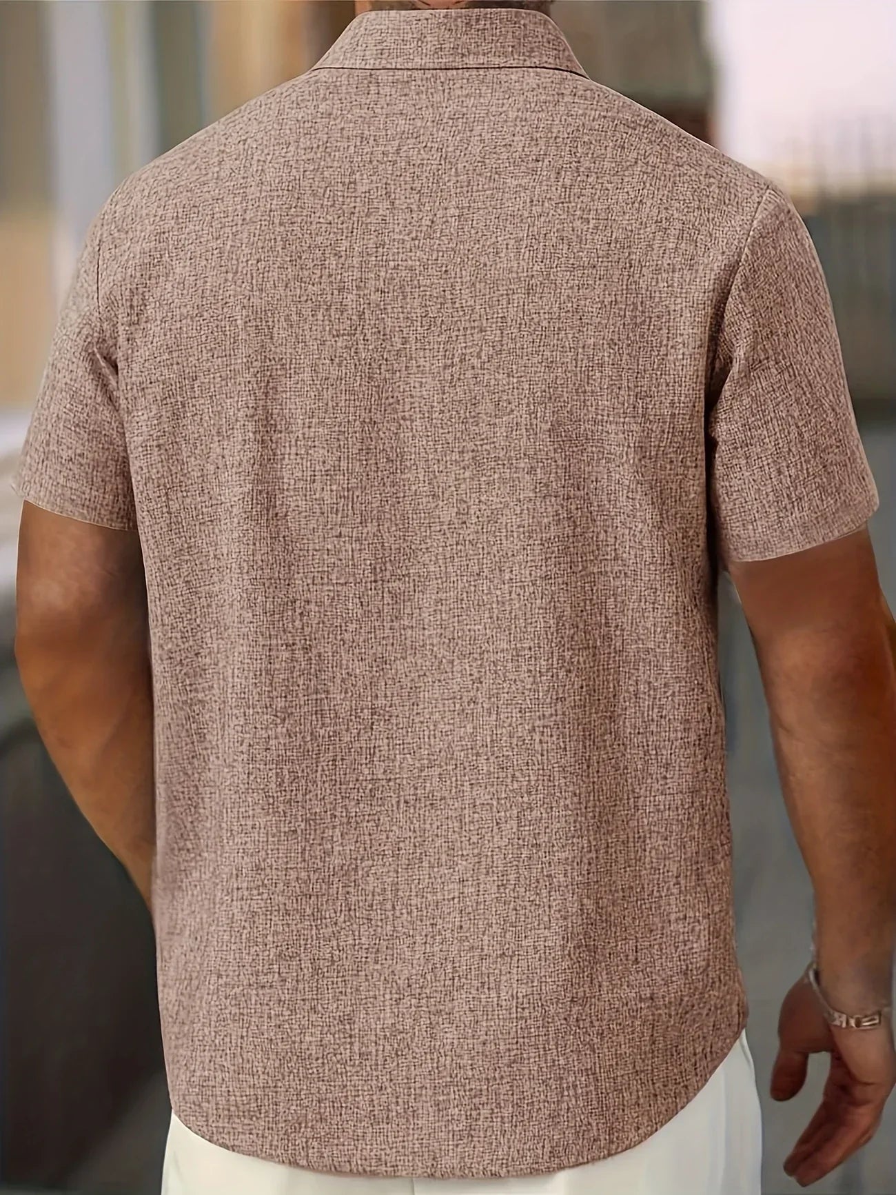 Lenoir™ | Chemise légère à manches courtes en mélange de lin