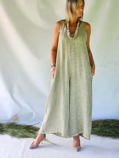 Atelier Élégance™ | Salopette Chic en Coton