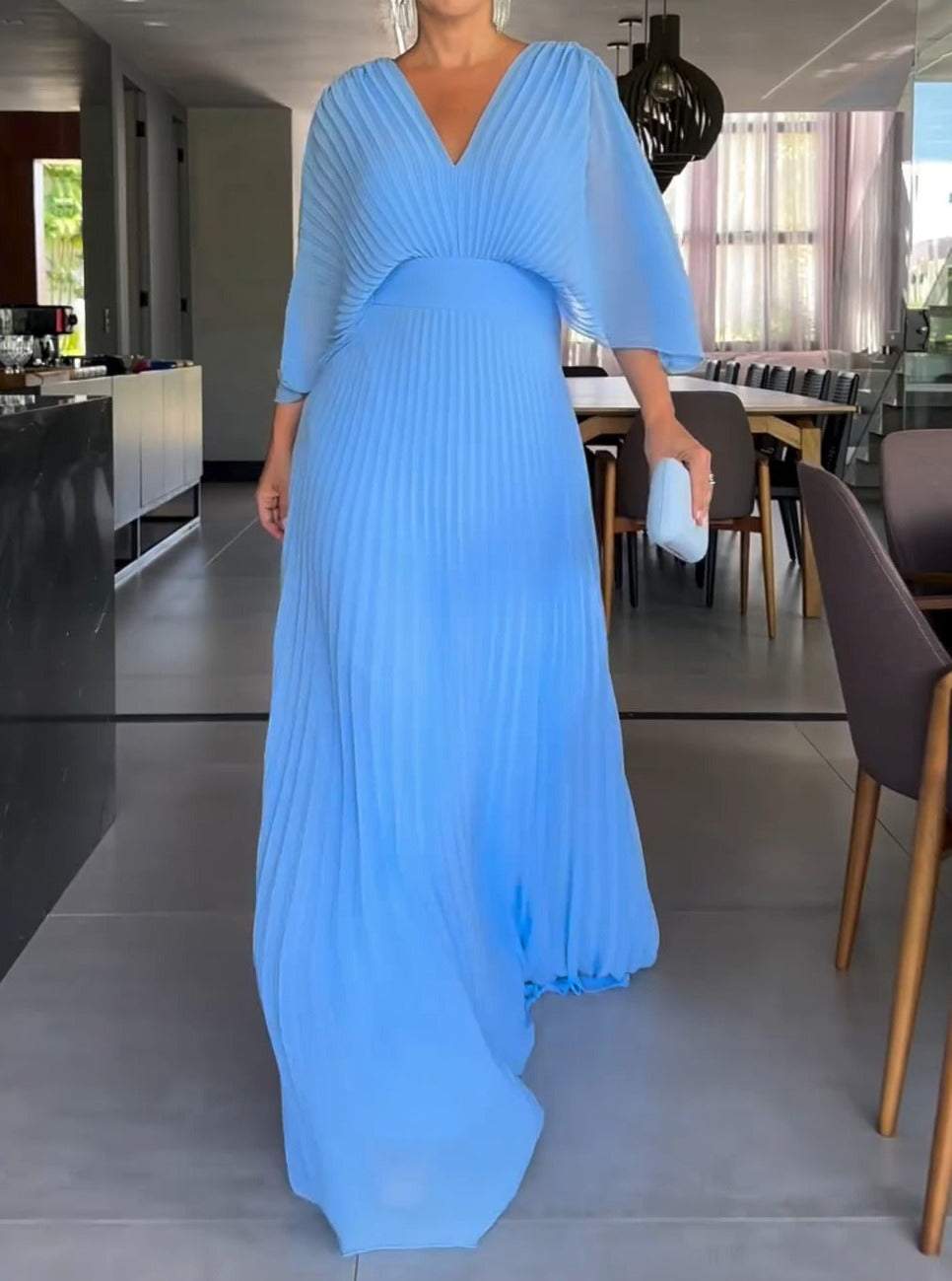 Atelier Élégance™ | Robe Plissée Heure Dorée