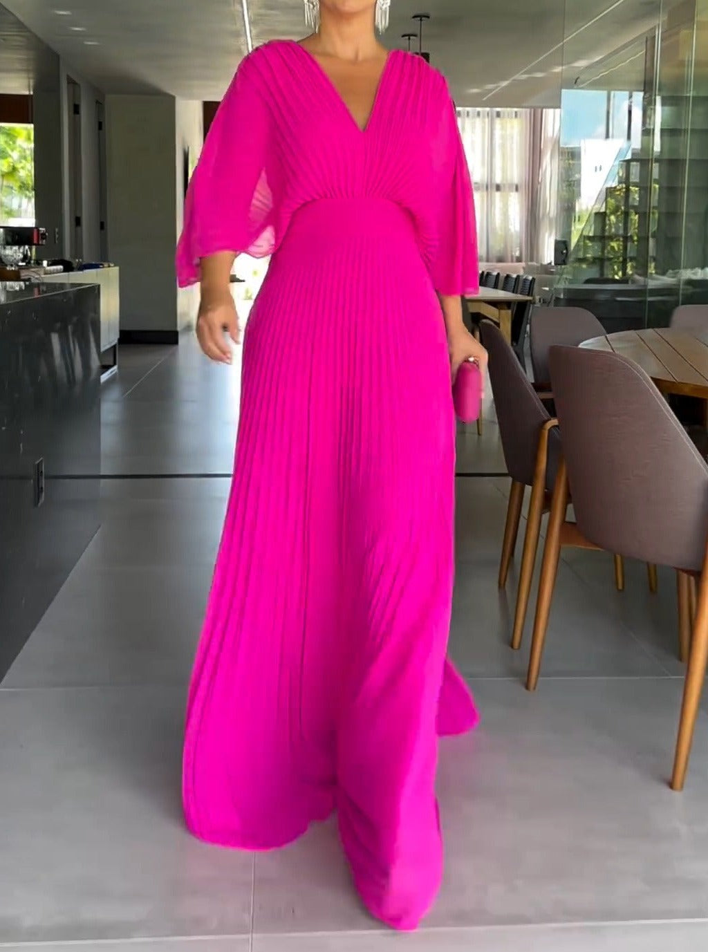 Atelier Élégance™ | Robe Plissée Heure Dorée