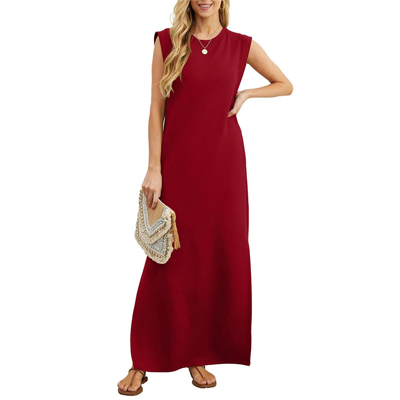 Atelier Élégance™ | Robe maxi sans manches au style minimaliste
