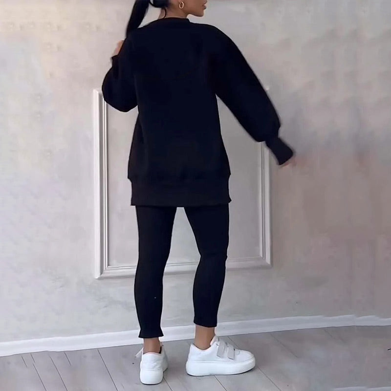 Atelier Élégance™ | Ensemble Sweatshirt et Leggings Décontracté