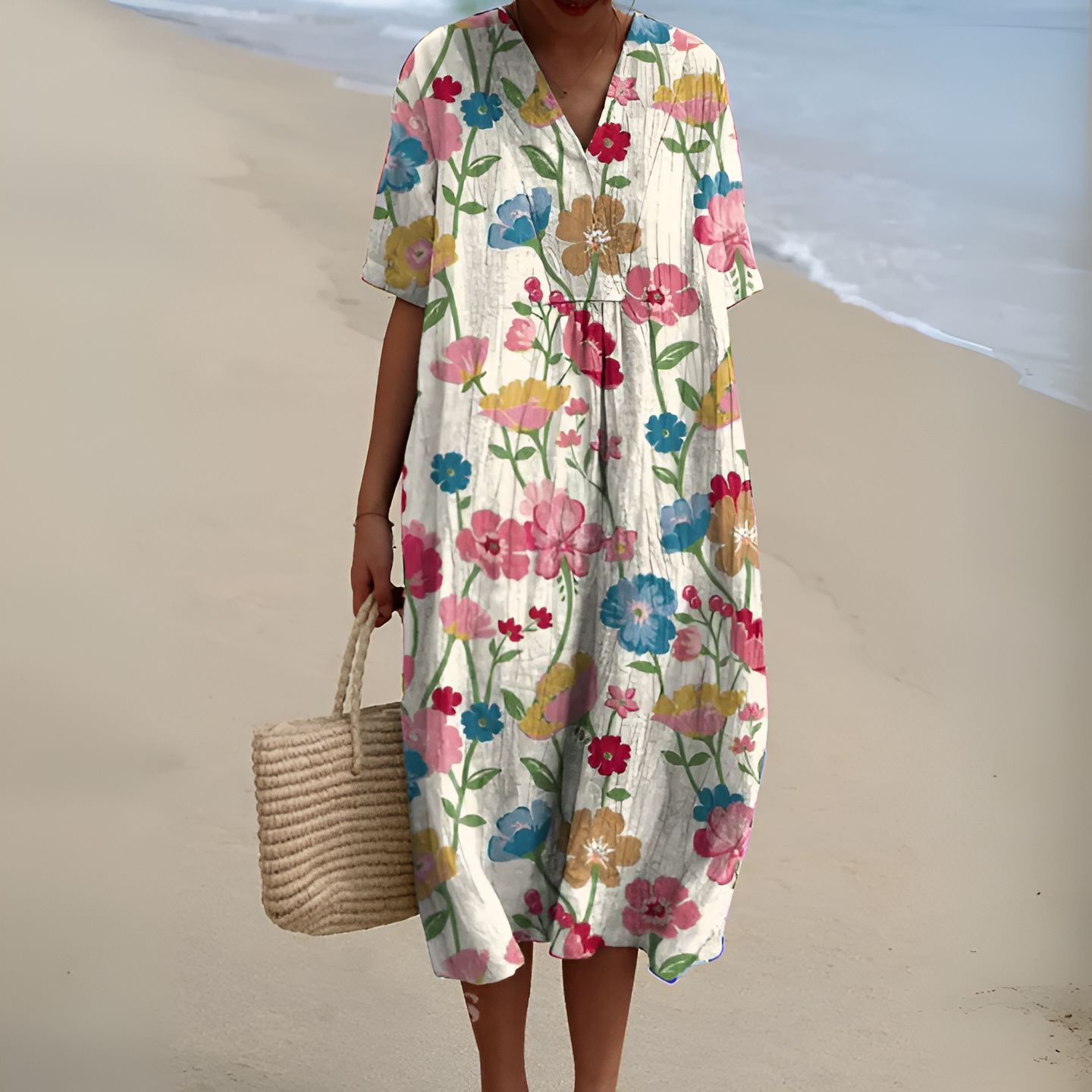 Atelier Élégance™ | Noelia robe Imprimée Brise d’Été