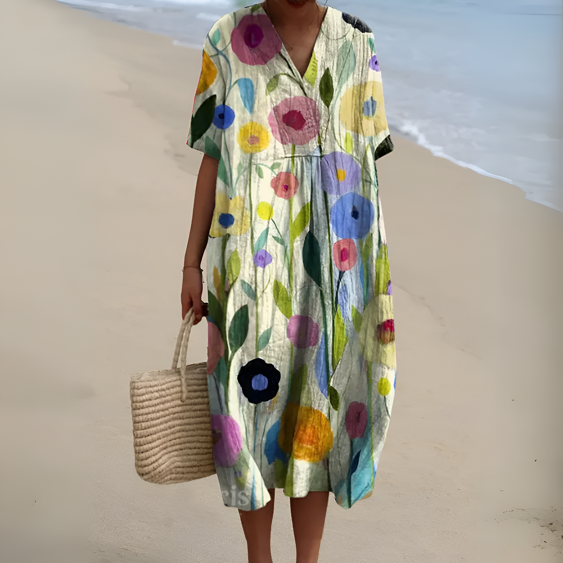 Atelier Élégance™ | Annie robe Imprimée Brise d’Été