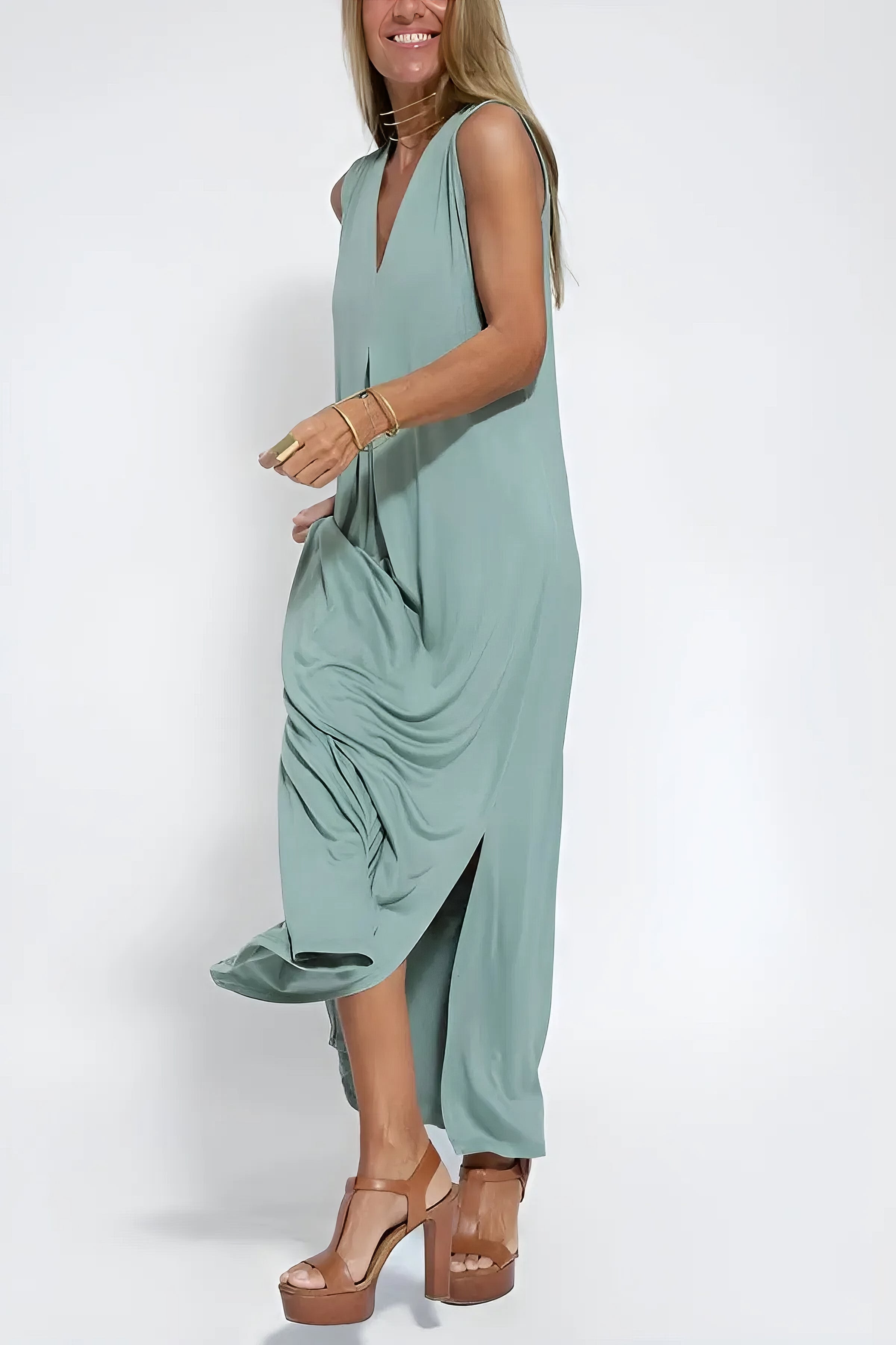 Atelier Élégance™ | Elise robe Longue Élégante avec Cardigan Offert